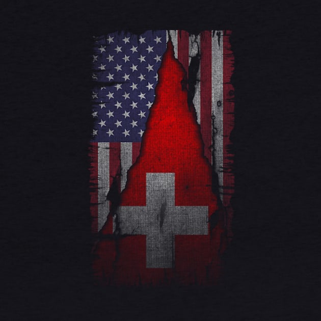 US and Switzerland Flag by SamiSam